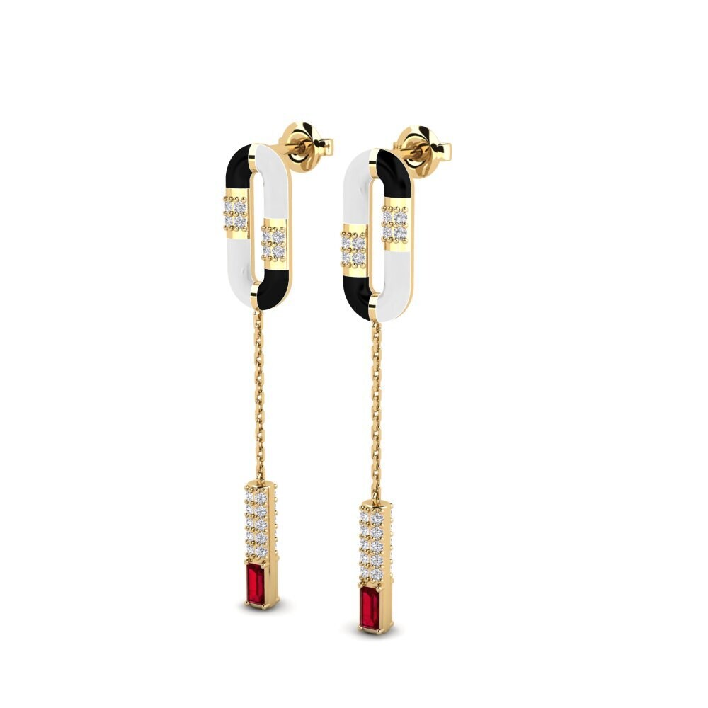 Red Zirconia Women's Earring Trikeri