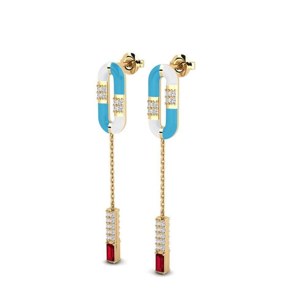 Red Zirconia Women's Earring Trikeri