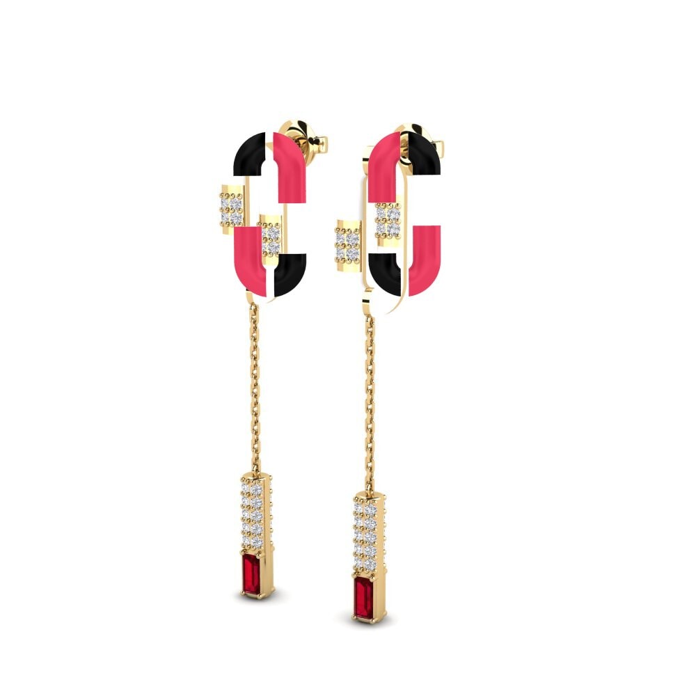 Red Zirconia Women's Earring Trikeri