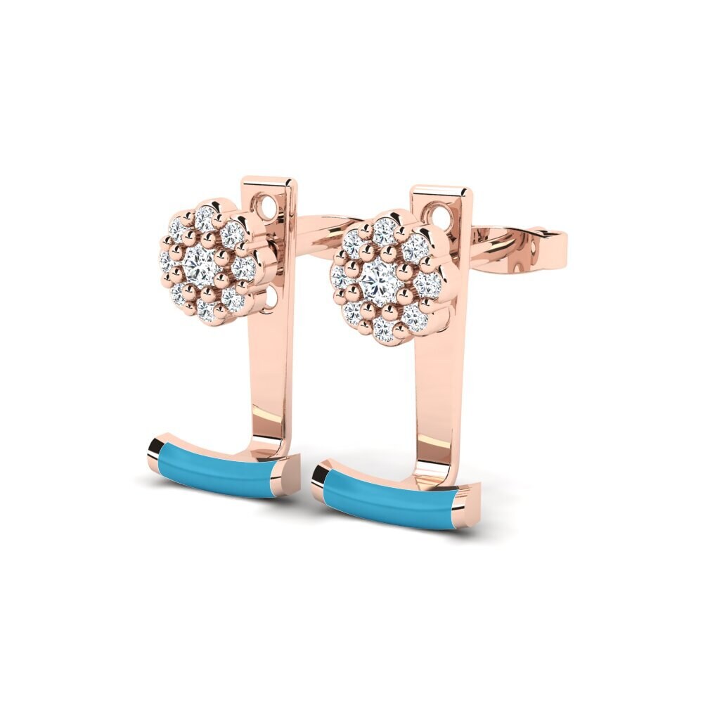 14k Oro Rosa Pendiente de mujer Wray