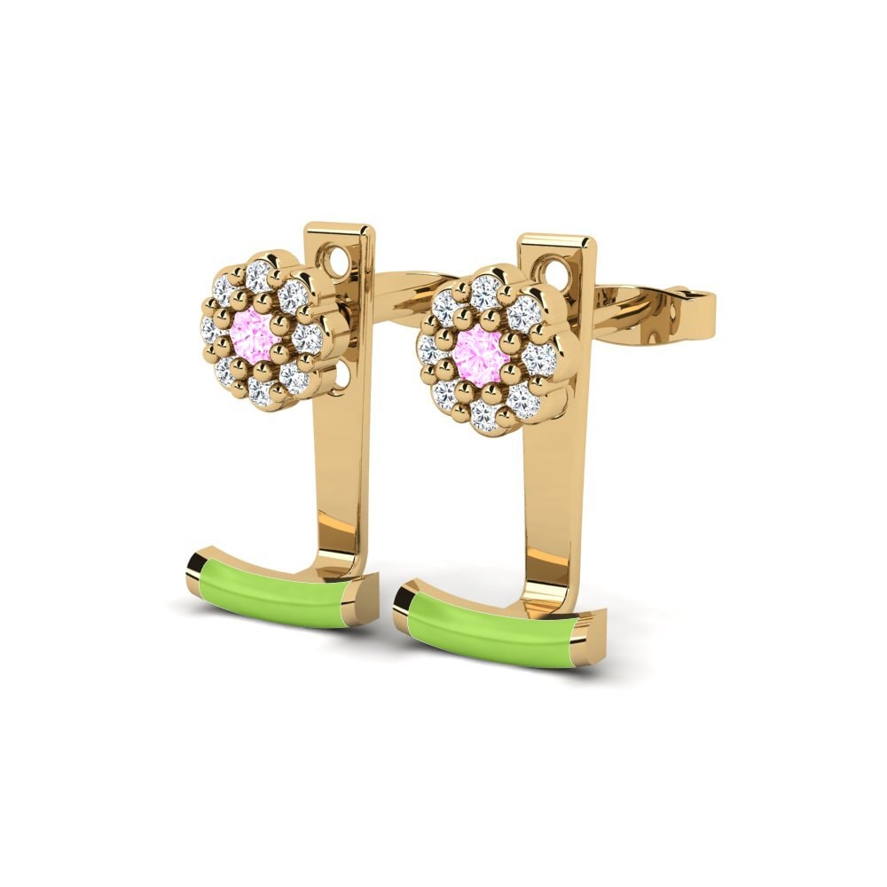 Safira Rosa Brincos Feminino Wray
