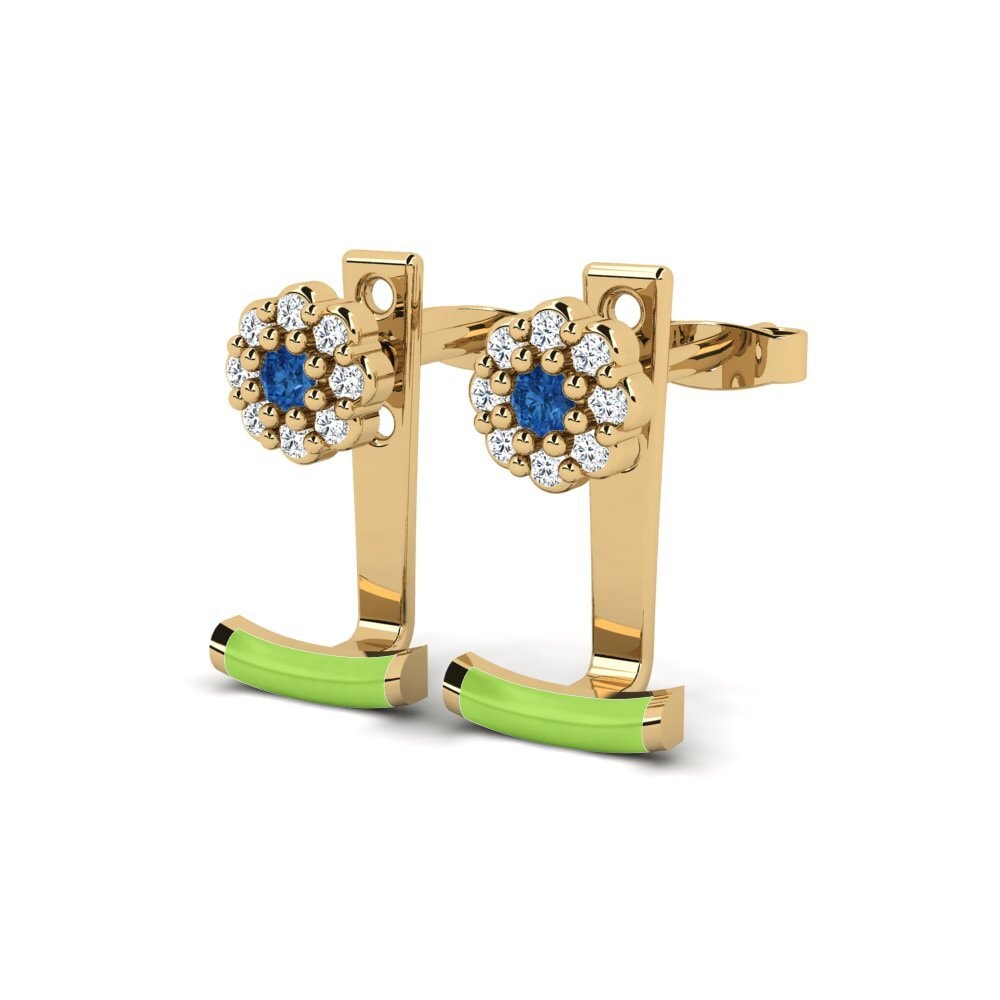 Zircone Bleu Foncé Boucle d'oreille femme Wray