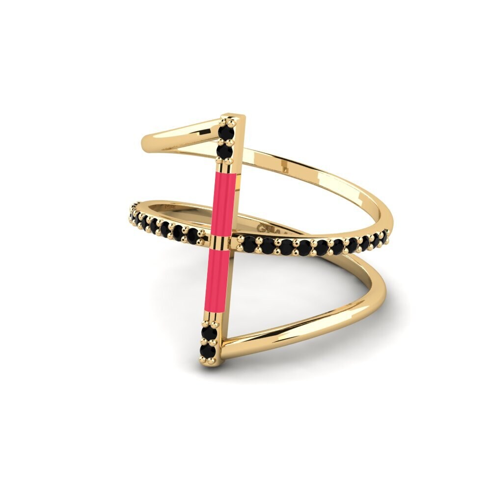 Schwarzer Saphir Ring Aegina