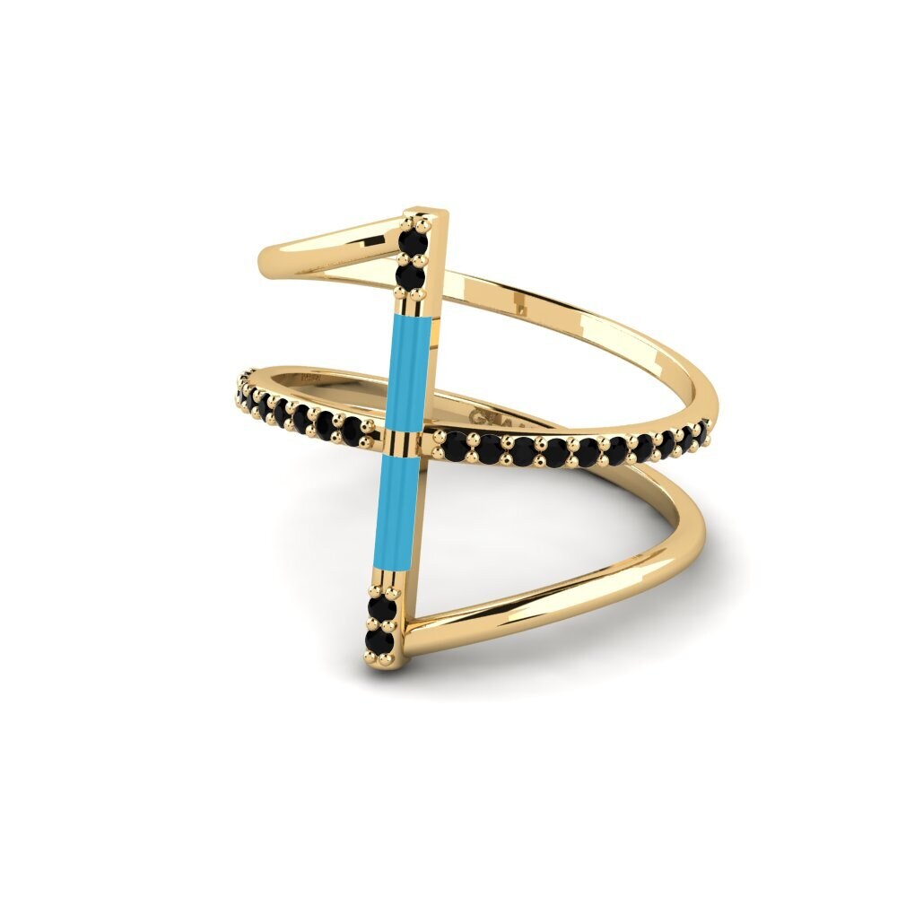 Schwarzer Diamant Ring Aegina
