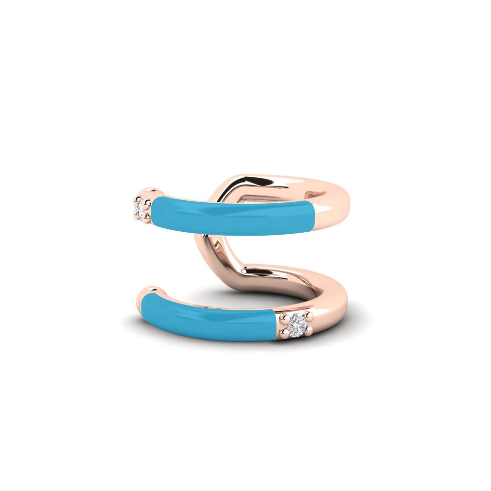 14k Oro Rosa Pendiente de mujer Afendis