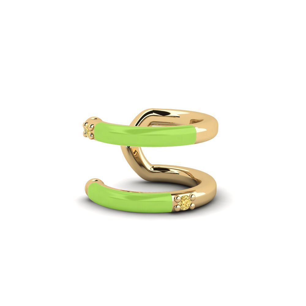 Diamante Amarillo Pendiente de mujer Afendis