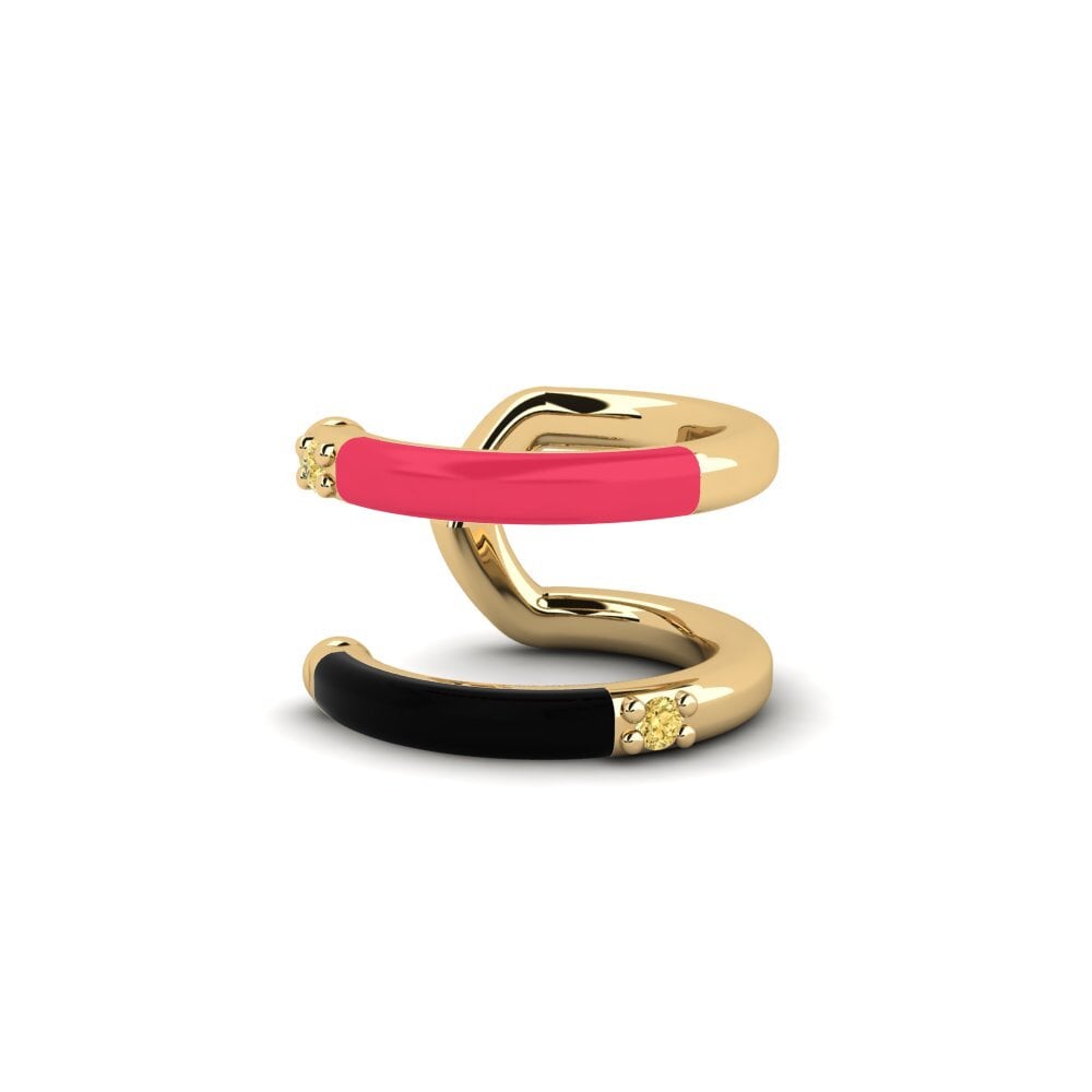 Diamant Jaune Boucle d'oreille femme Afendis