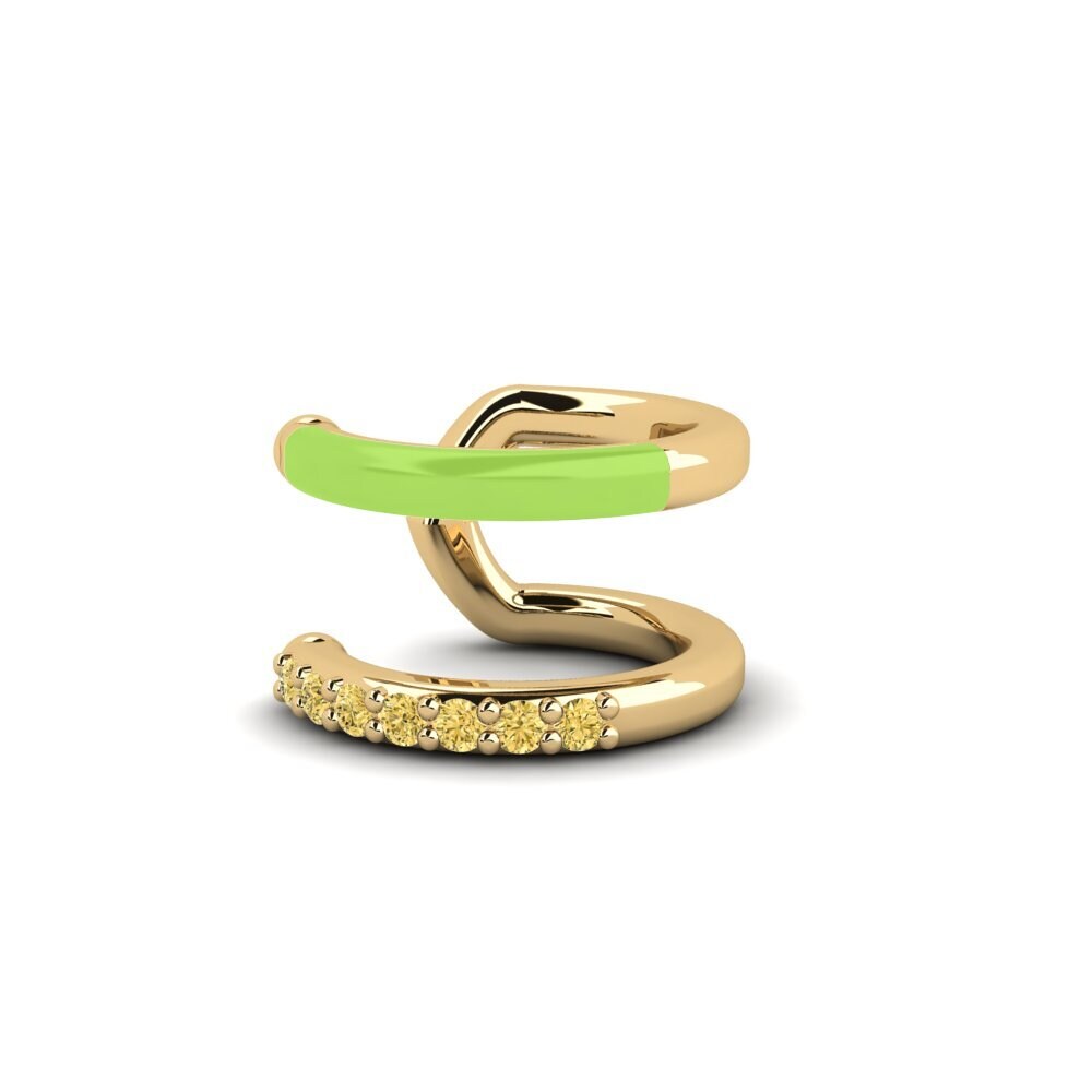 Diamante Amarillo Pendiente de mujer Agia