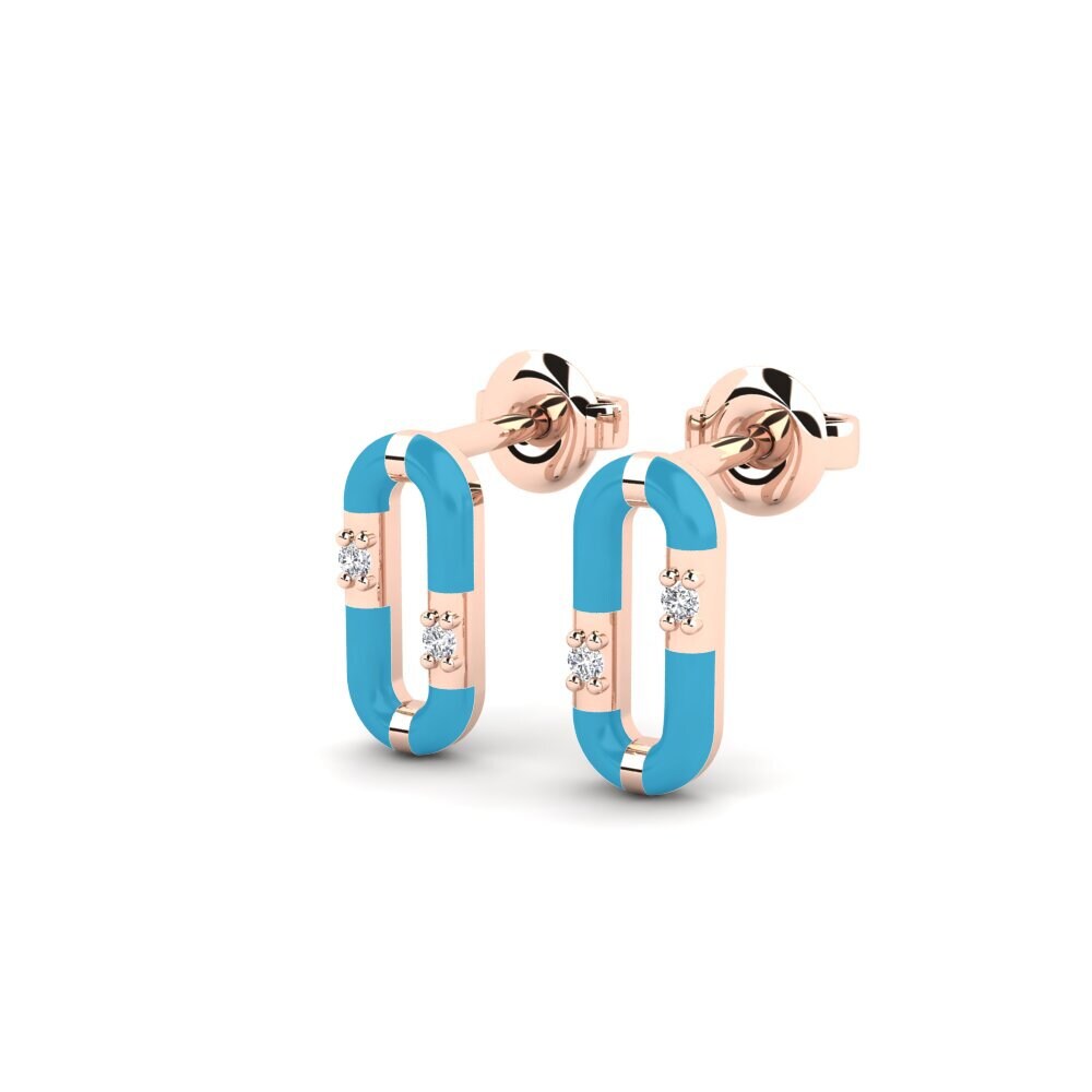 14k Oro Rosa Pendiente de mujer Agistri