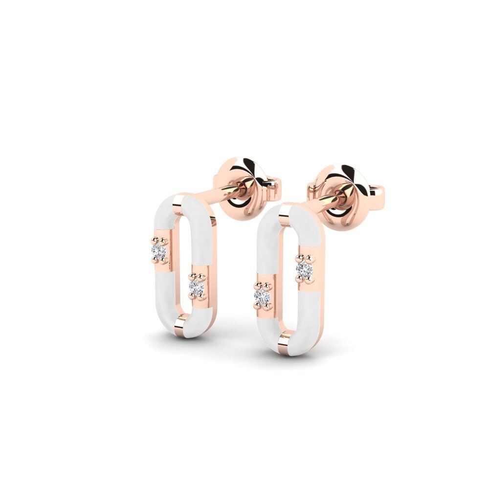 14k Oro Rosa Pendiente de mujer Agistri