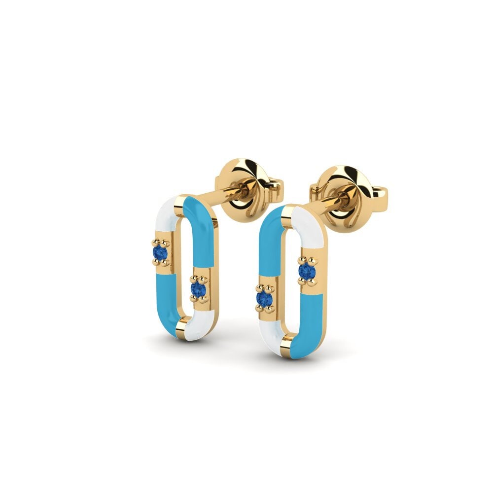 Zircone Bleu Foncé Boucle d'oreille femme Agistri