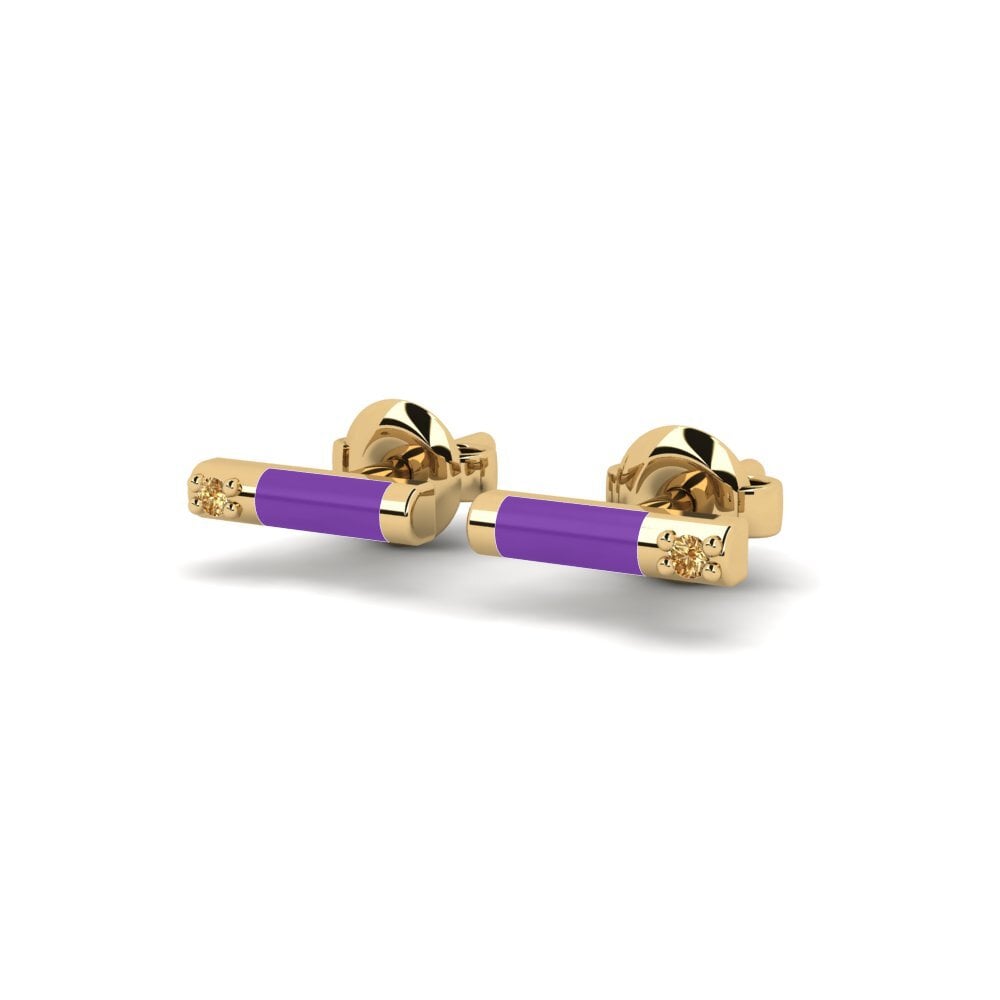 Diamant Brun Boucle d'oreille femme Aiginis