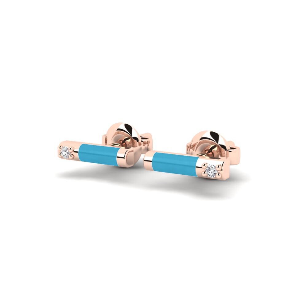 14k Oro Rosa Pendiente de mujer Aiginis