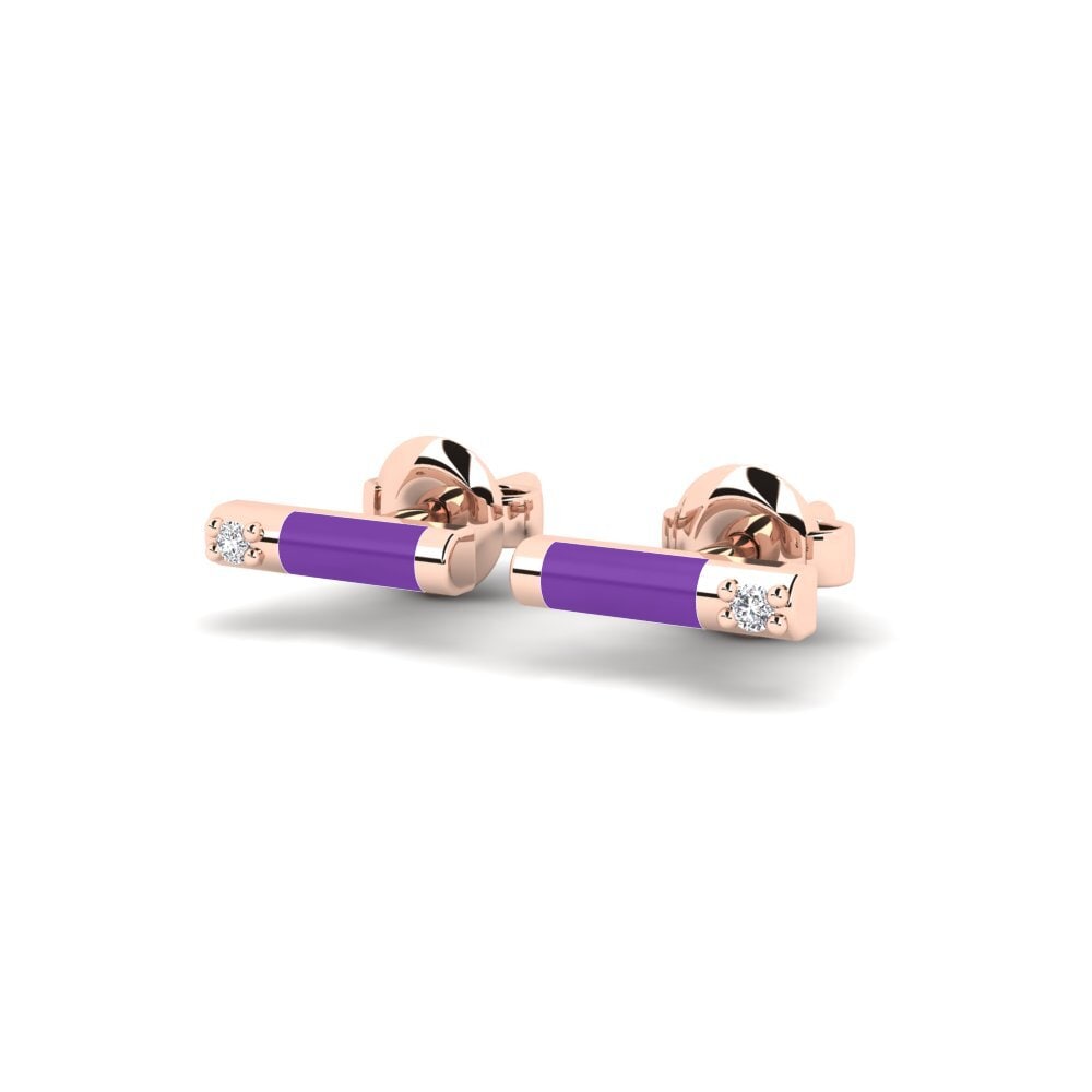 14k Oro Rosa Pendiente de mujer Aiginis