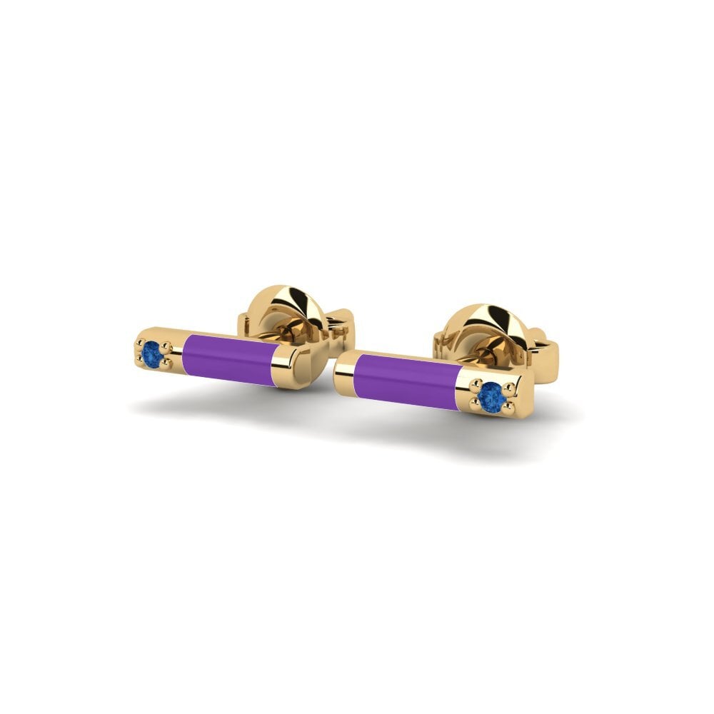 Zircone Bleu Foncé Boucle d'oreille femme Aiginis