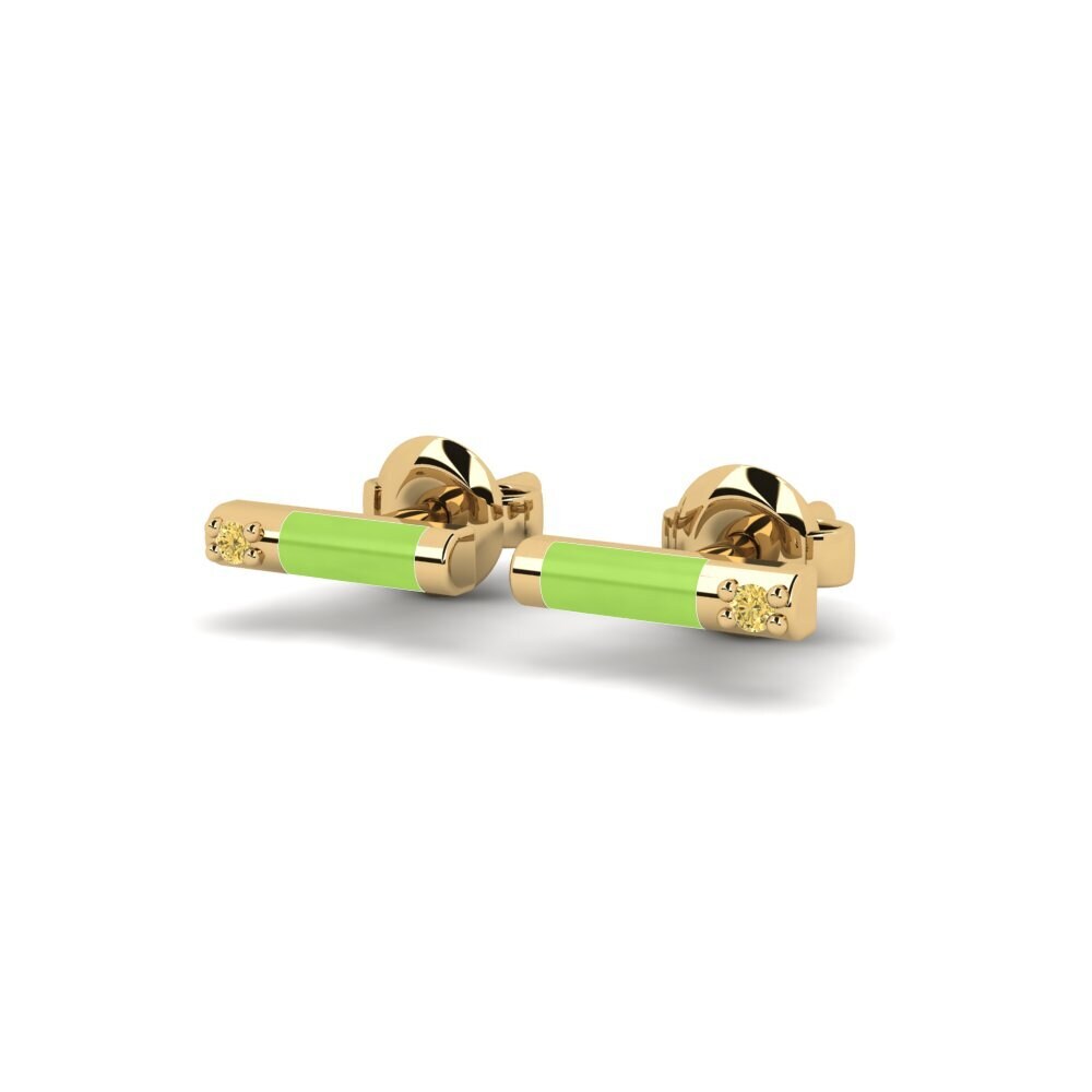 Diamante Amarillo Pendiente de mujer Aiginis