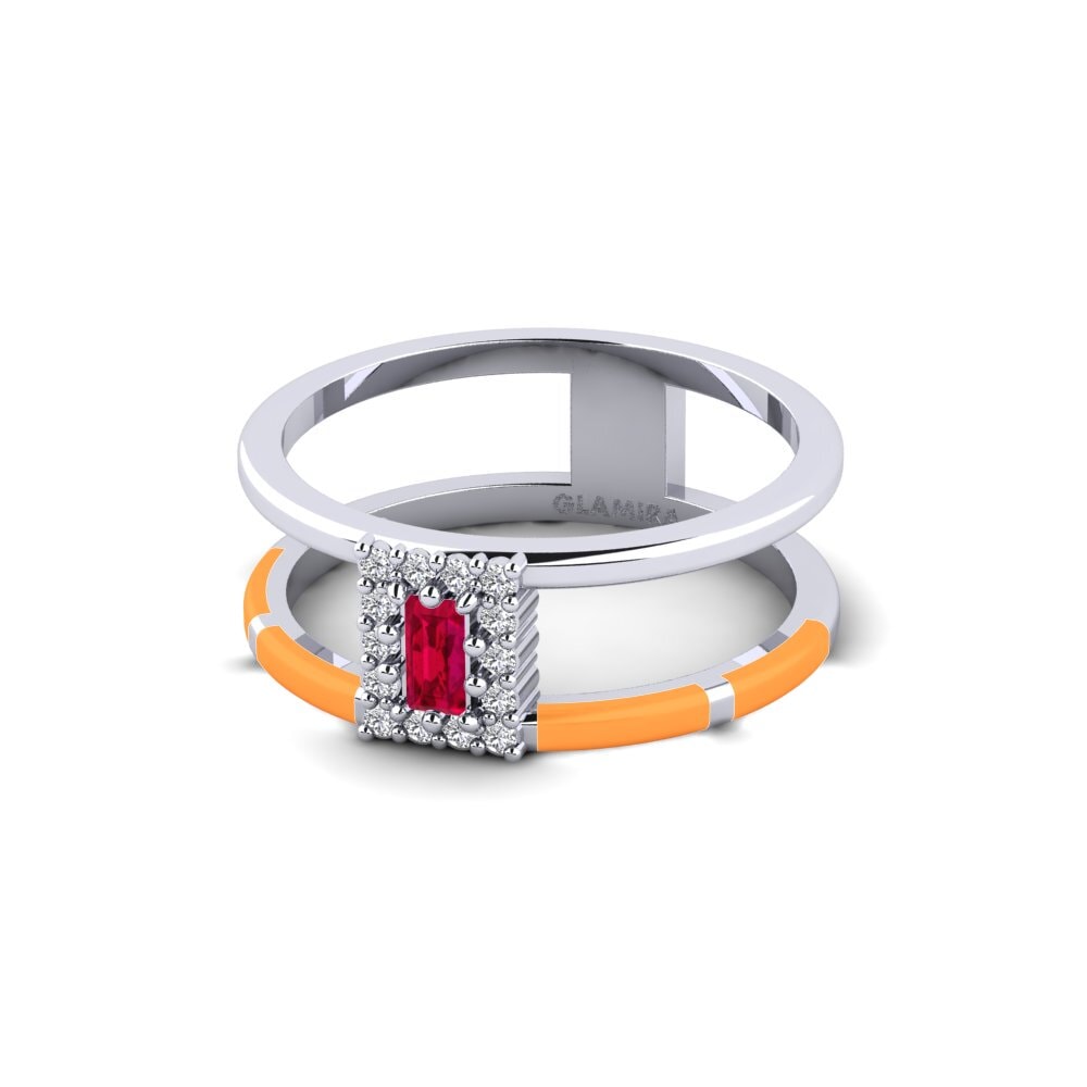 Weiß-Silber Ring Amusement