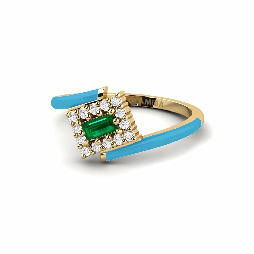 Bagues de fiançailles Zircone Vert Pinky