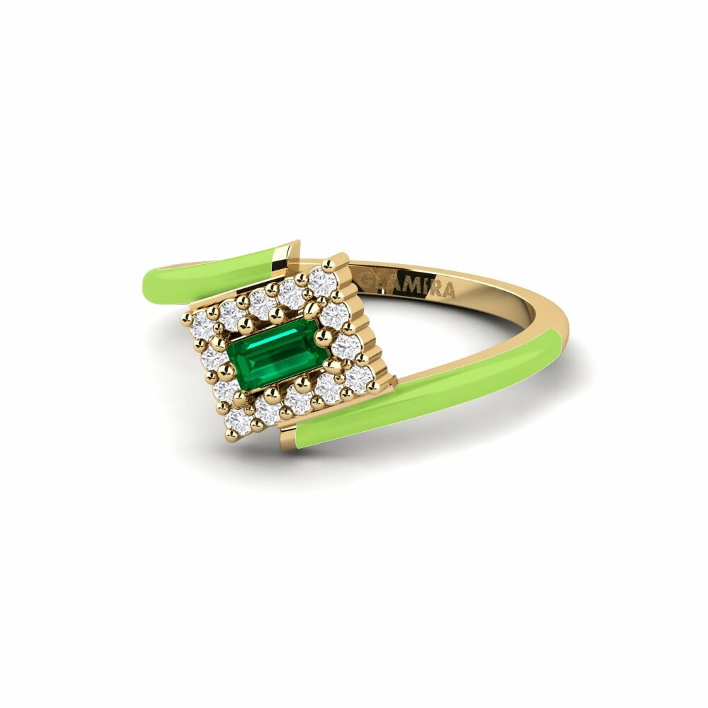 Bagues de fiançailles Zircone Vert Pinky