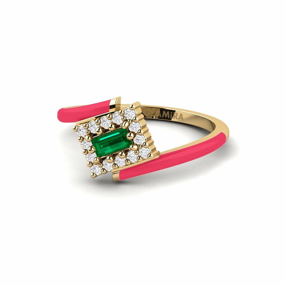 Bagues de fiançailles Zircone Vert Pinky