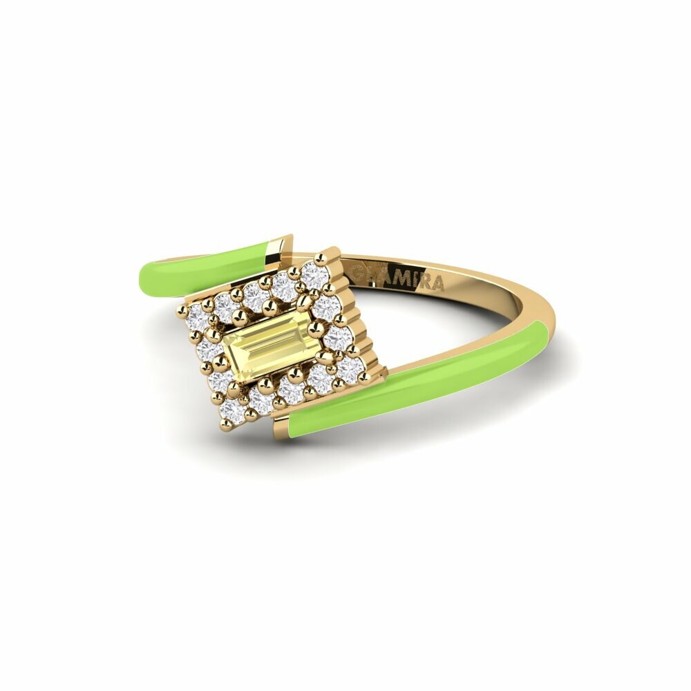 Bagues Saphir Jaune Pinky