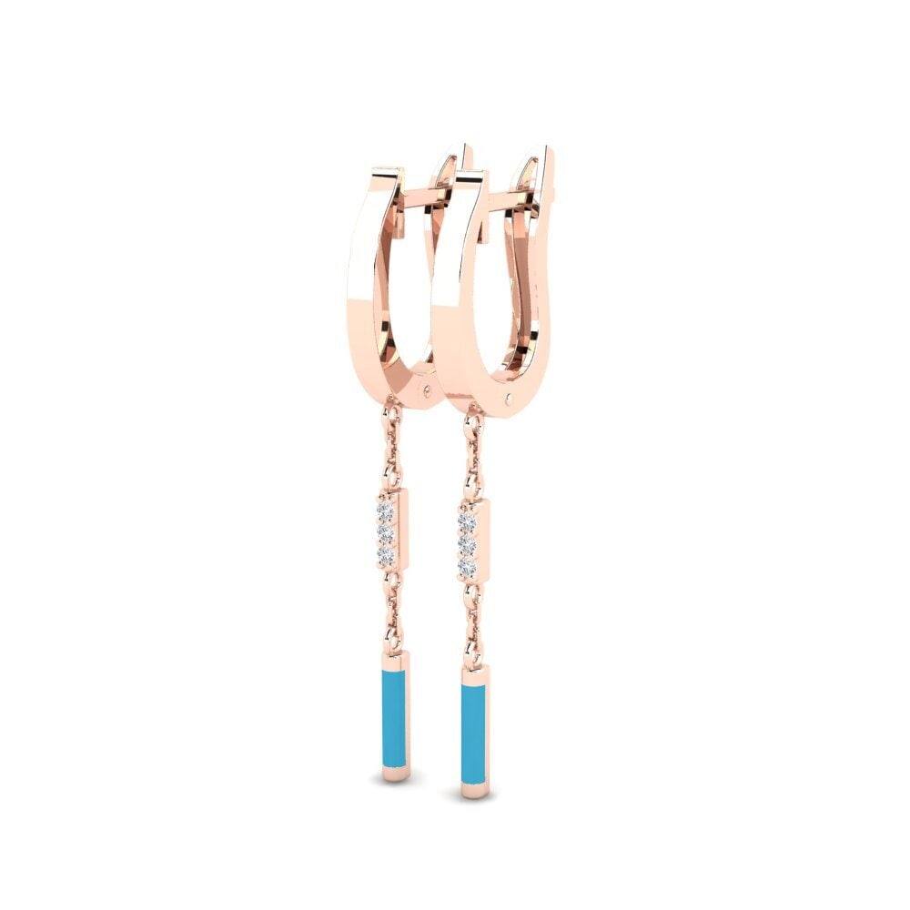 14k Oro Rosa Pendiente de mujer Askania