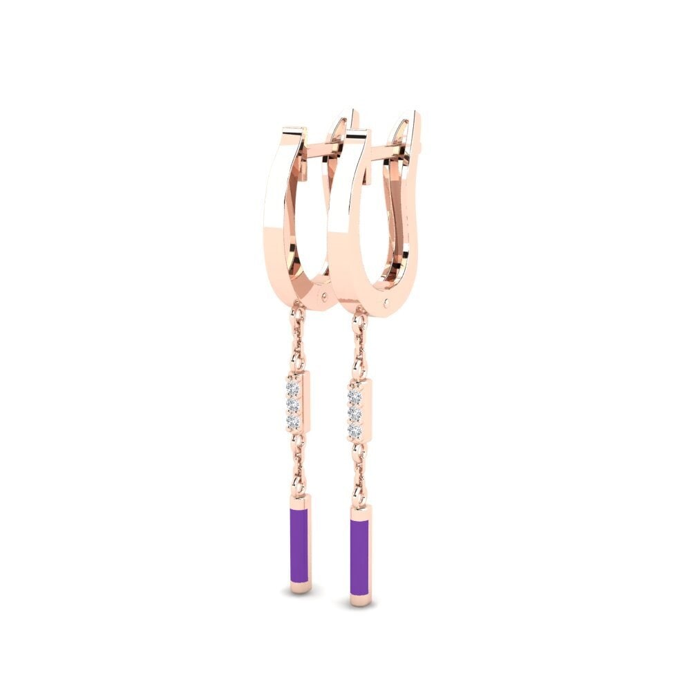 14k Oro Rosa Pendiente de mujer Askania