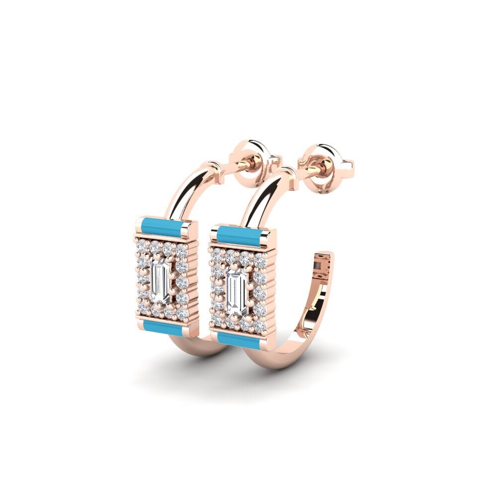 14k Oro Rosa Pendiente de mujer Ballarat