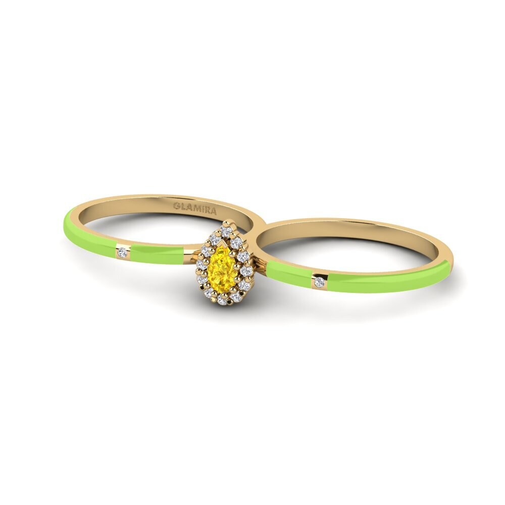 Zafiro amarillo Anillo Bowers
