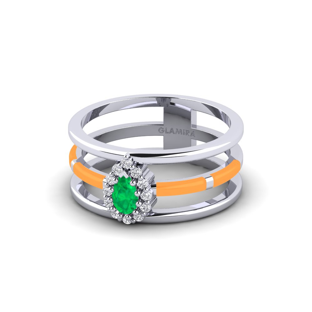 Weiß-Silber Ring Craic