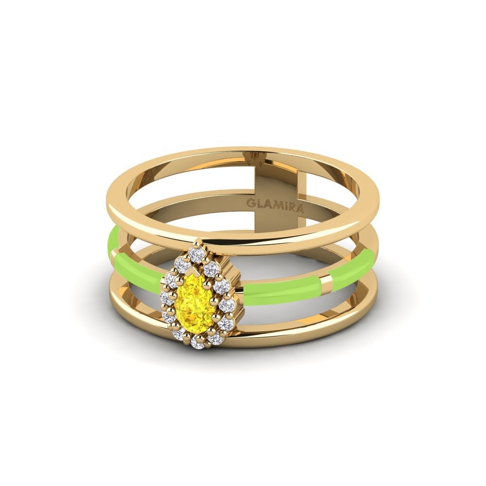Zafiro amarillo Anillo Craic