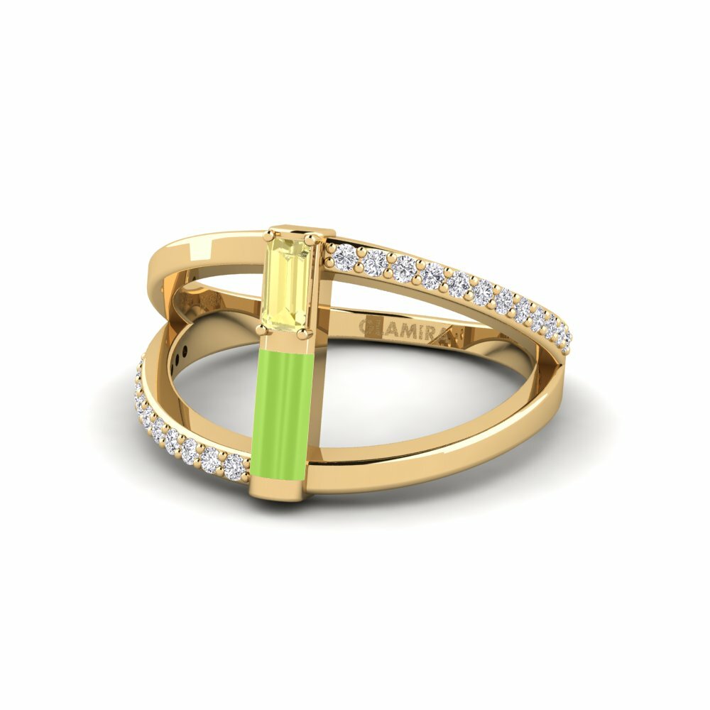 Saphir Jaune Bague Cyclades