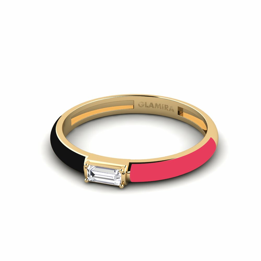 Bagues de fiançailles Diamant De Synthèse Solitaire Pavé
