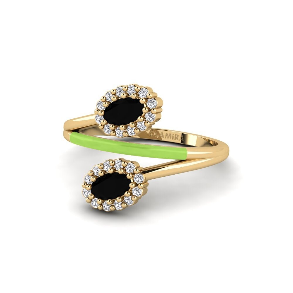 Safira negra Anel Ellendale