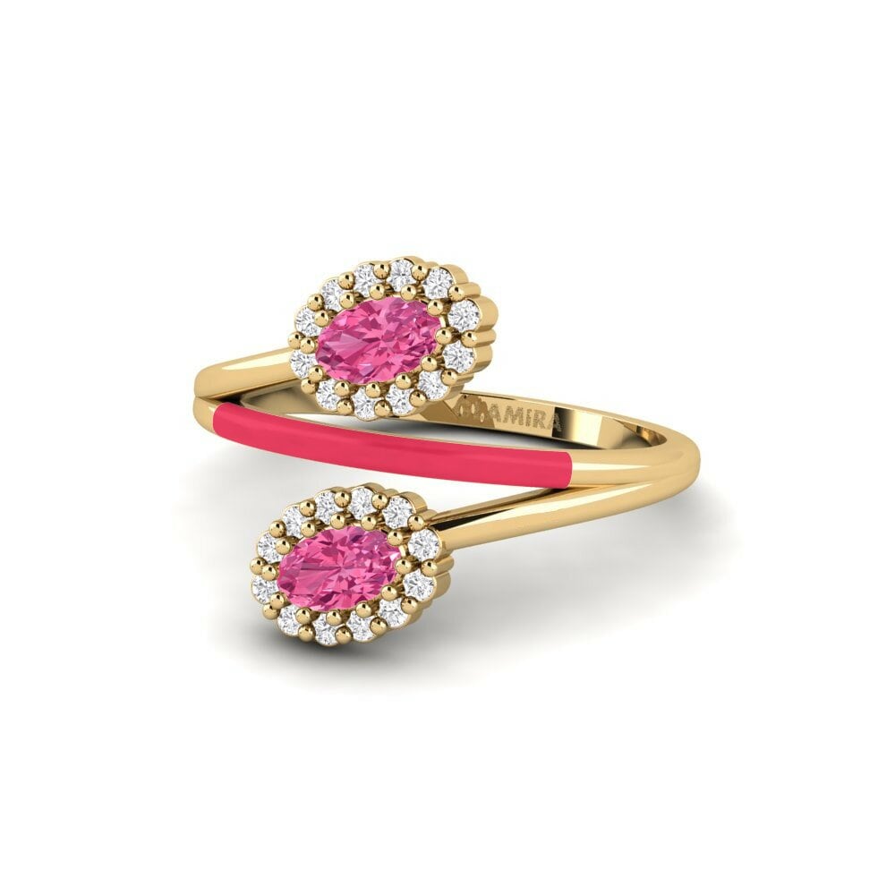 Bagues Tourmaline Rose 2 pierres