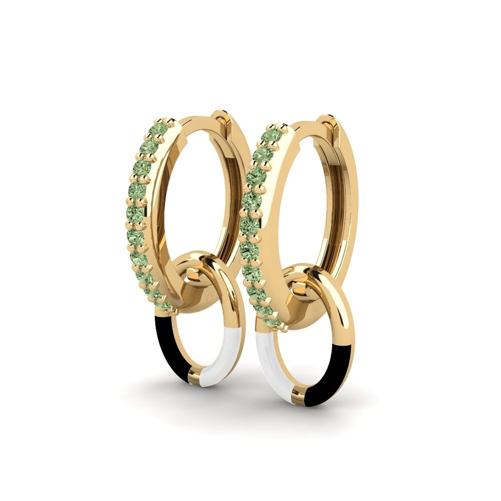 Diamante Verde Brincos Feminino Evolution