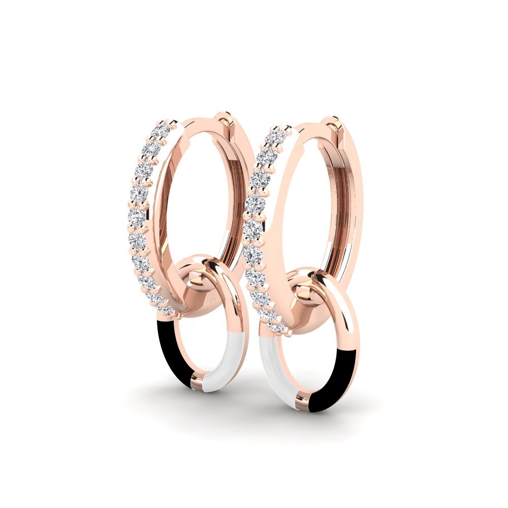 14k Rose Gold Women's Earring Evolution
