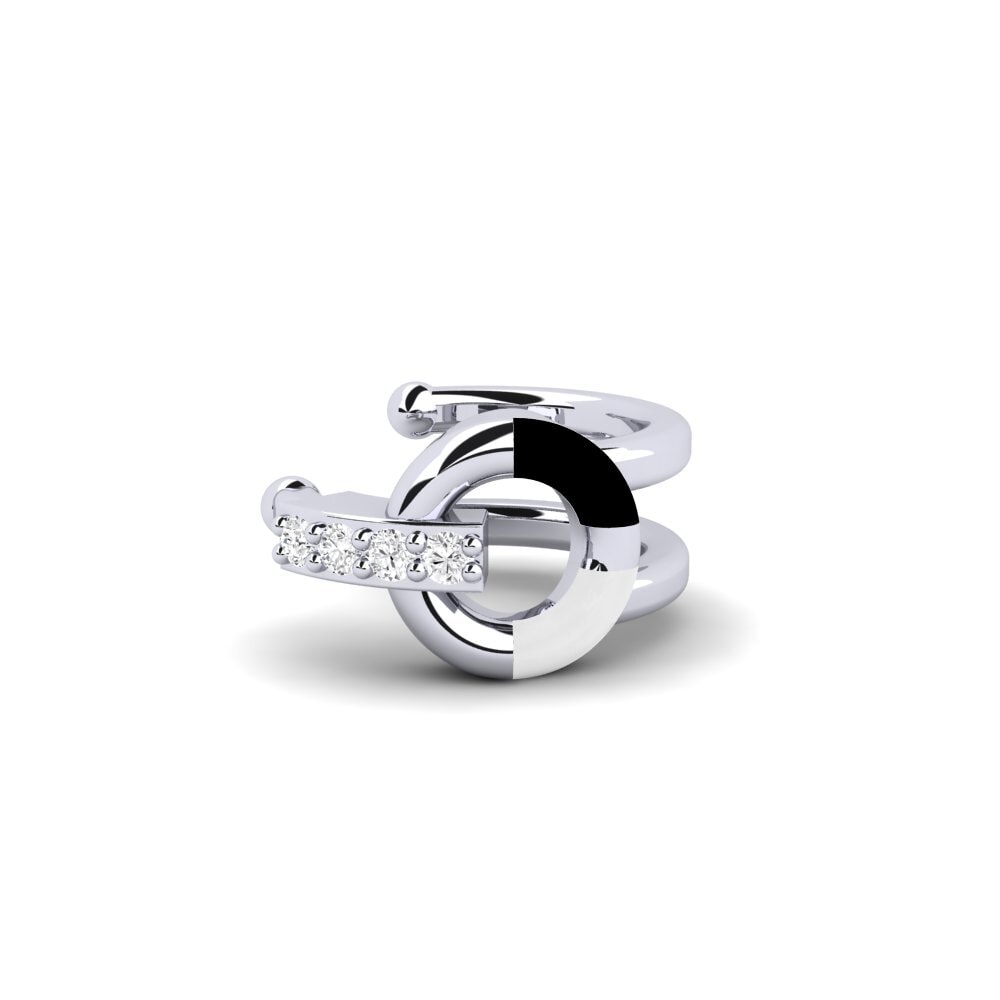 9ct White Gold Women's Earring Explicit