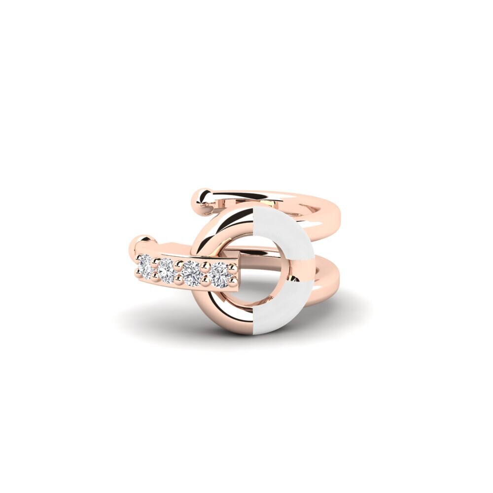 14k Oro Rosa Pendiente de mujer Explicit