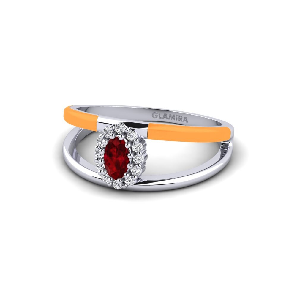 Weiß-Silber Ring Gaman