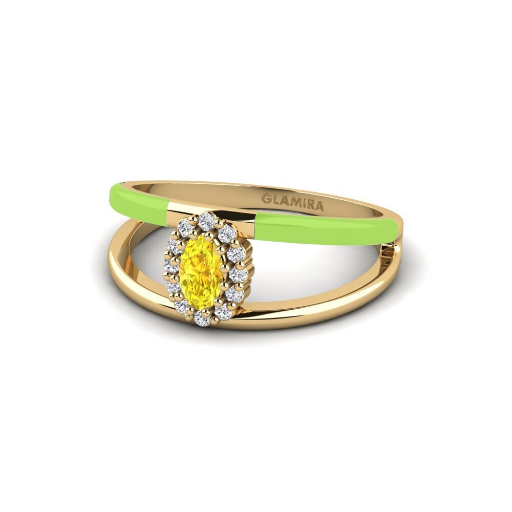 Zafiro amarillo Anillo Gaman