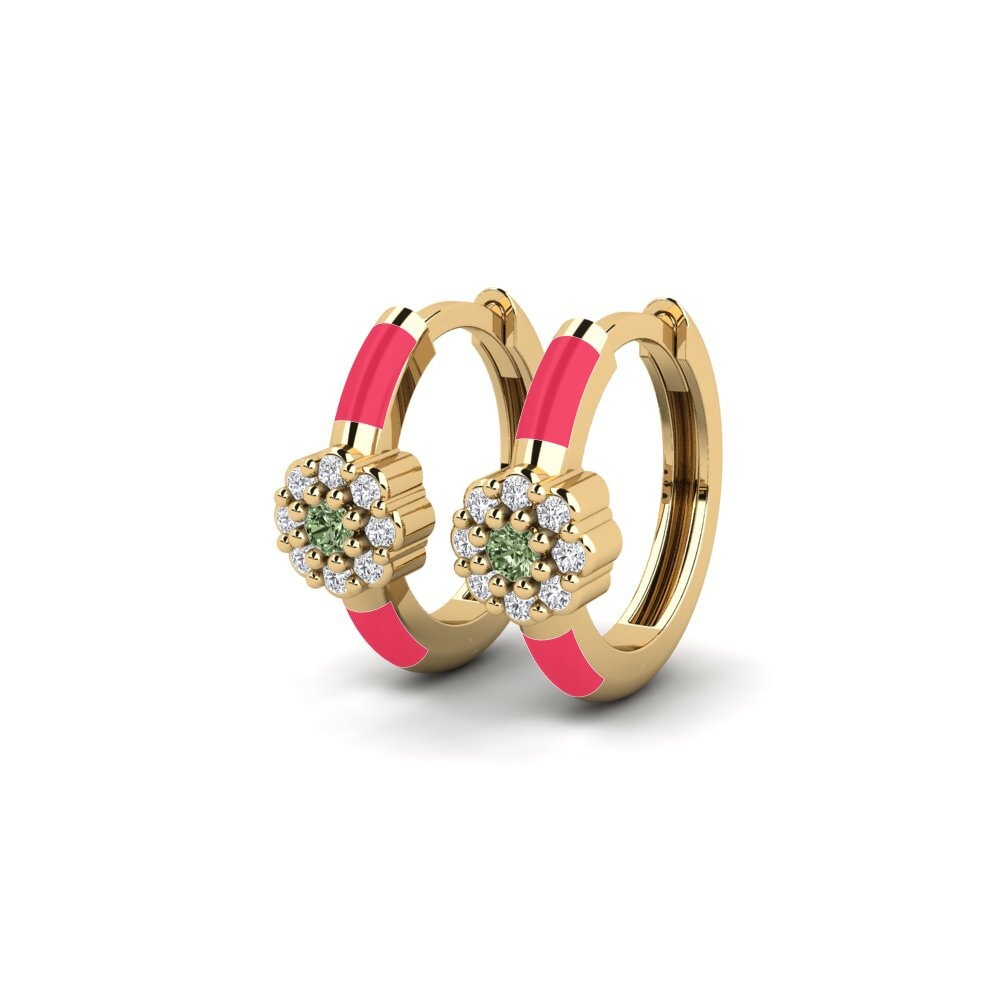 Diamante Verde Brincos Feminino Goulburn