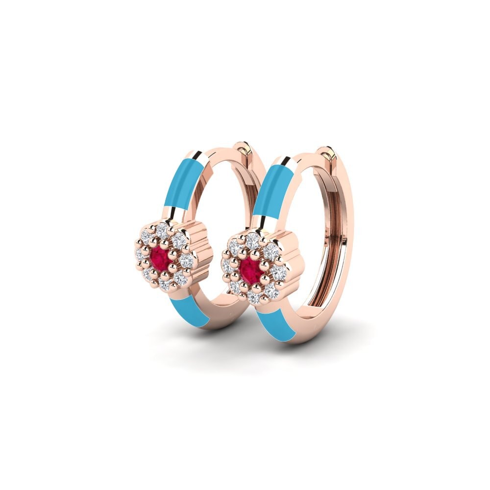 14k Oro Rosa Pendiente de mujer Goulburn