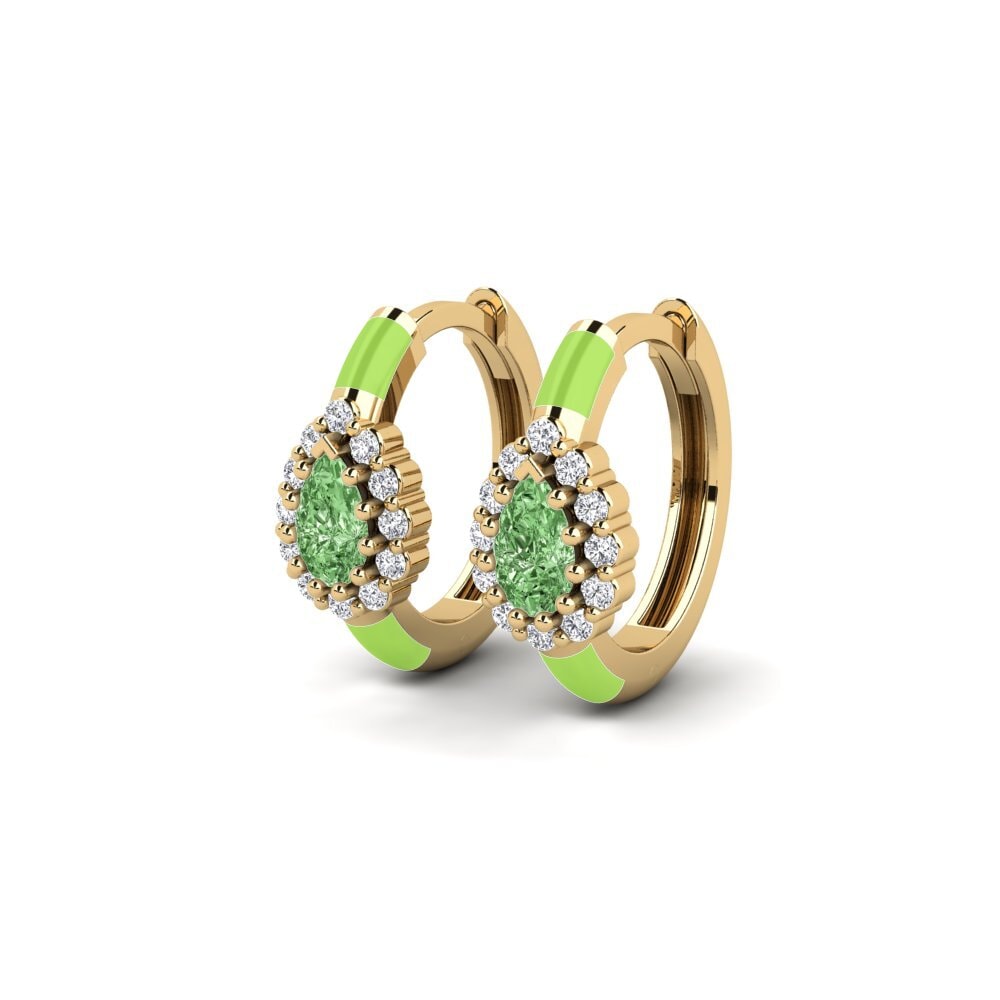 Diamante Verde Brincos Feminino Gympie