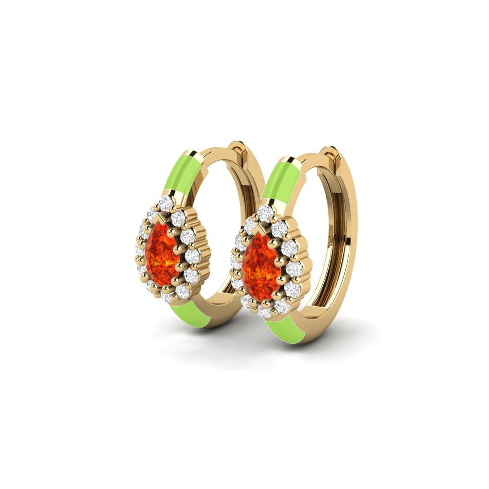 Orange Sapphire Women's Earring Gympie