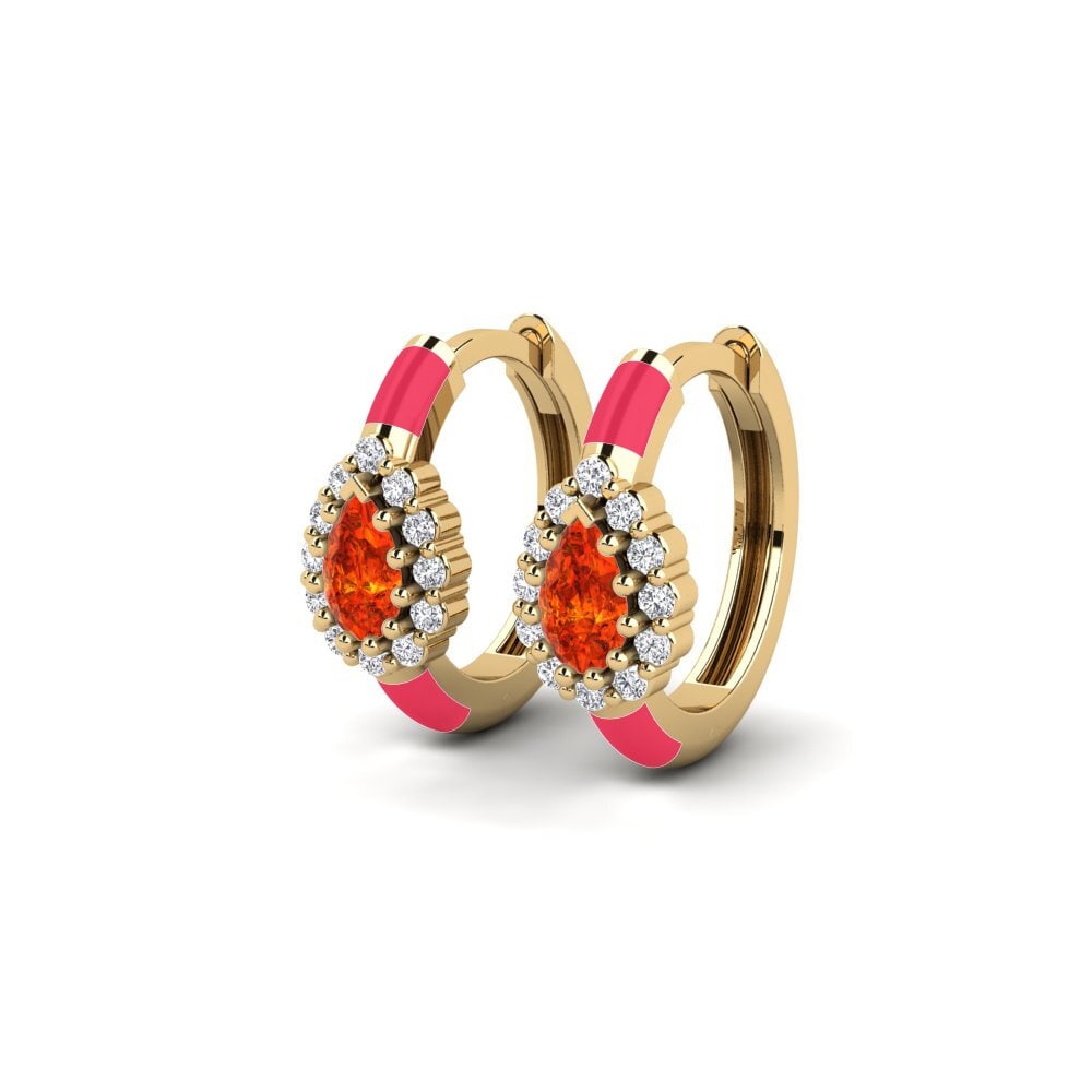 Orange Sapphire Women's Earring Gympie