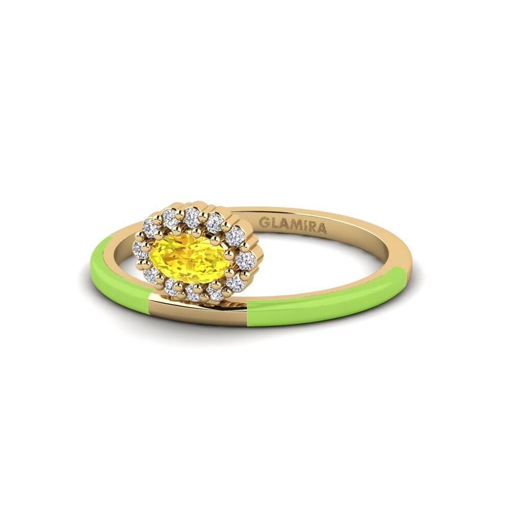 Zafiro amarillo Anillo Hebron