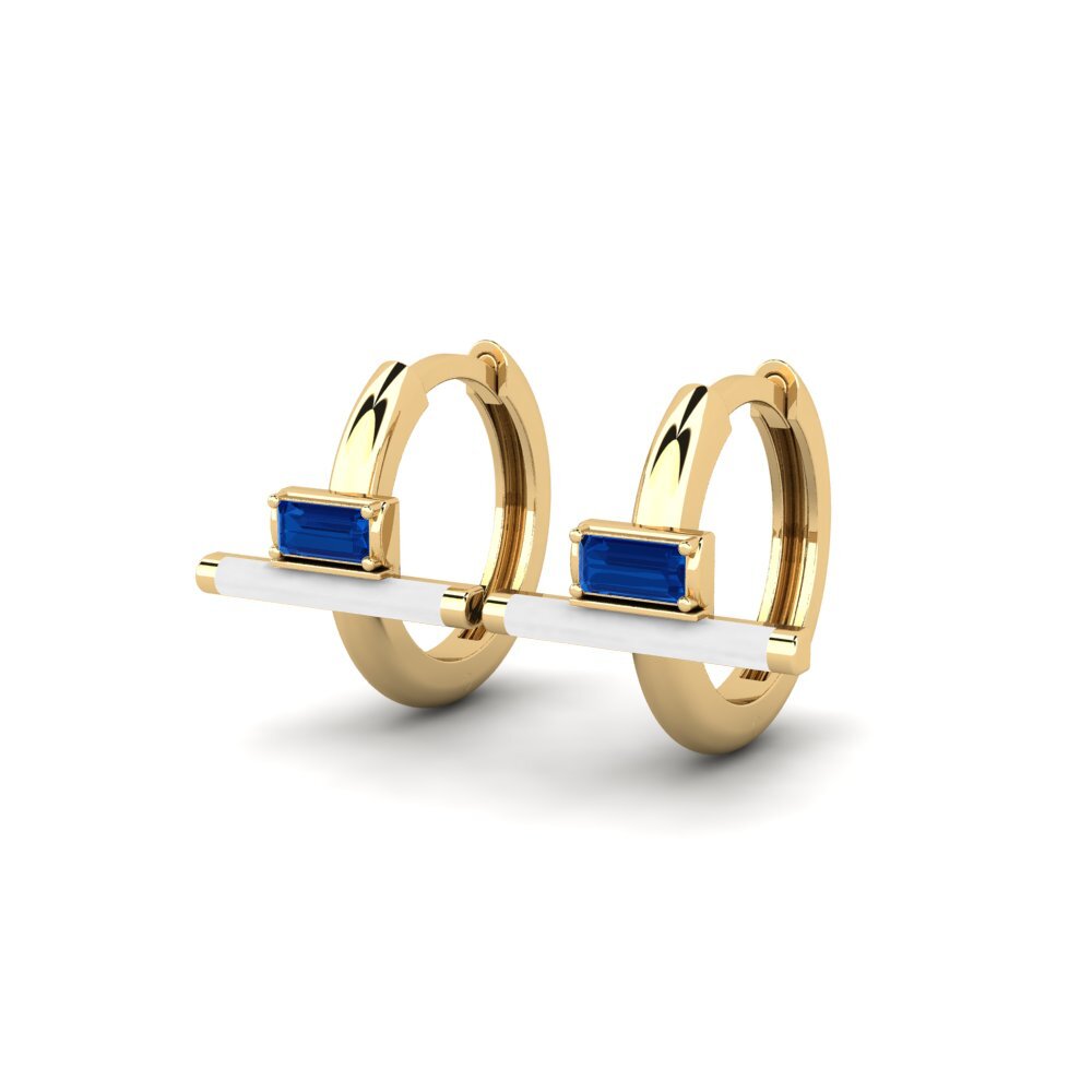 sapphire-zirconia ต่างหู Idhrousa
