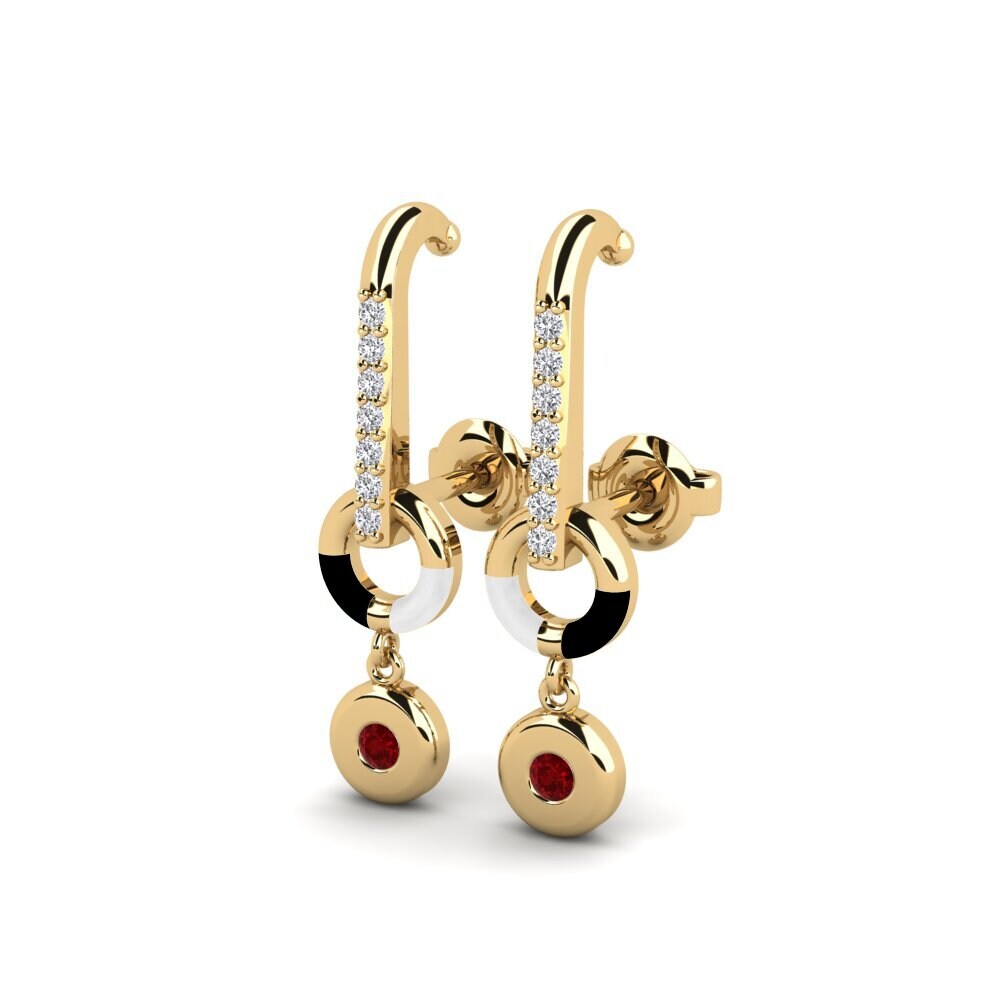 Red Zirconia Women's Earring Incident - B