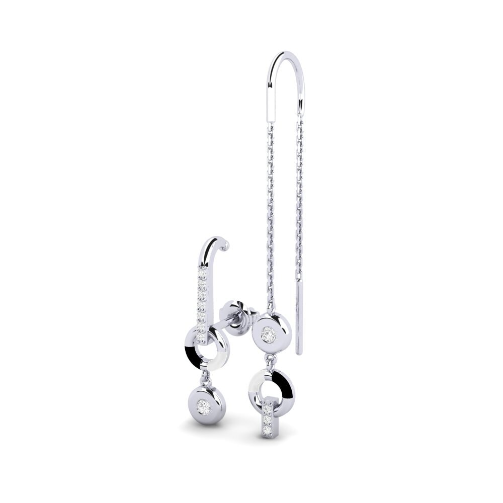 9ct White Gold Women's Earring Incident - SET